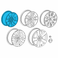 OEM 2015 Chevrolet Malibu Wheel, Alloy Diagram - 9598666