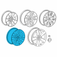 OEM 2014 Chevrolet Malibu Wheel, Alloy Diagram - 23123754