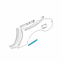 OEM 1998 Chevrolet Cavalier Molding Asm, Quarter Panel Center Front- RH (Paint To Match) Diagram - 88892964