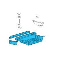 OEM Lincoln Town Car Rear Floor Pan Diagram - 3W1Z-5411215-AA