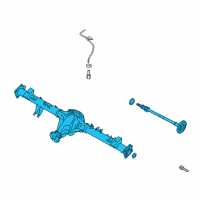 OEM Nissan Titan Rear Axle Assembly, W/O Brake Diagram - 43003-EZ12B