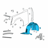 OEM 2020 Chevrolet Camaro Fender Liner Diagram - 84320386