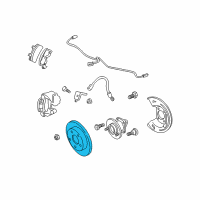 OEM 2003 Cadillac DeVille Rear Brake Rotor Diagram - 88967261