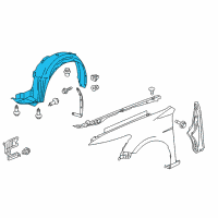 OEM 2012 Acura ZDX Fender, Right Front (Inner) Diagram - 74101-SZN-A00