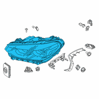 OEM 2018 BMW X3 Front Left Headlight Assembly Diagram - 63-11-7-466-121