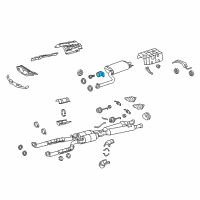 OEM 2012 Lexus LS600h Damper, Exhaust Pipe Diagram - 17581-38040