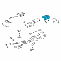 OEM Lexus LS460 Insulator, Main Muffler Heat, RH Diagram - 58327-50041