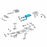 OEM 2008 Lexus LS600h Exhaust Tail Pipe Assembly Diagram - 17430-38570