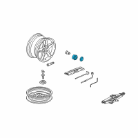 OEM Acura TSX Cap, Aluminum Wheel Center Diagram - 44732-S6M-A01