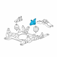 OEM 2009 Cadillac STS Mount Bracket Diagram - 10360745