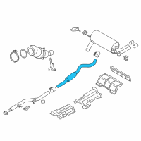 OEM 2014 BMW 320i xDrive Exhaust Pipe Diagram - 18-30-7-627-144