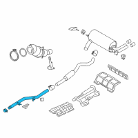 OEM 2016 BMW 428i xDrive Gran Coupe Front Pipe Diagram - 18-30-7-633-122
