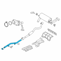 OEM 2013 BMW 320i xDrive Front Pipe Diagram - 18-30-7-627-140
