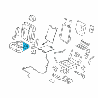 OEM 2014 Lincoln Navigator Seat Cushion Pad Diagram - 7L7Z-7863840-B