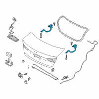OEM Hyundai Elantra Hinge Assembly-Trunk Lid, LH Diagram - 79210-F2000