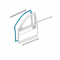 OEM 2012 Dodge Caliber WEATHERSTRIP-Front Door Mounted Diagram - 5074262AF