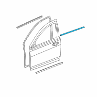 OEM 2011 Dodge Caliber WEATHERSTRIP-Front Door Belt Diagram - 5074159AF