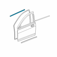 OEM 2012 Dodge Caliber WEATHERSTRIP-Front Door Belt Diagram - 5074212AE