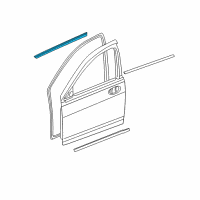 OEM 2007 Dodge Caliber WEATHERSTRIP-Front Door Belt Diagram - 5074212AE