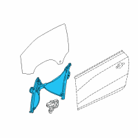 OEM 2016 Buick Cascada Window Regulator Diagram - 13366935