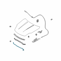 OEM 2006 Nissan 350Z Rod-Hood Support Diagram - 65771-CD000