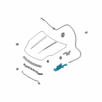 OEM 2007 Nissan 350Z Male Hood Lock Diagram - 65601-CF00A