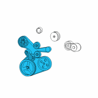 OEM Jeep Wrangler Belt-Accessory Drive Diagram - 5281351AC