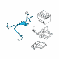 OEM Ford Taurus Positive Cable Diagram - 9G1Z-14300-BA