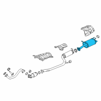 OEM 2020 Acura ILX Muffler Complete , Exhaust Diagram - 18307-T3R-A01