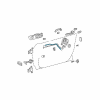 OEM 2006 Lexus ES330 Cable Assy, Rear Door Inside Locking, RH Diagram - 69770-33020