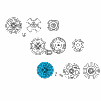 OEM 2000 Toyota Corolla Wheel, Steel Diagram - 42611-1A141