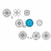 OEM Toyota Corolla Wheel Cover Diagram - 42621-AB010