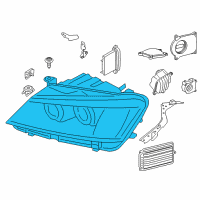 OEM 2017 BMW X4 Headlight Front Right Diagram - 63-11-7-401-148