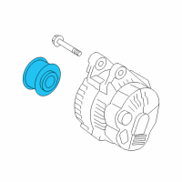 OEM 2011 Hyundai Santa Fe Alternator Pulley Diagram - 373223C610