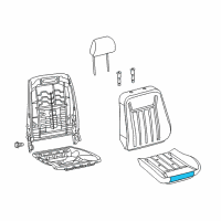 OEM 2017 Chrysler 300 Seat Cushion Foam Diagram - 68138236AA