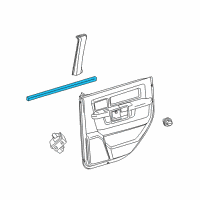 OEM 2016 Ram 3500 WEATHERSTRIP-Rear Door Belt Inner Diagram - 55372140AI