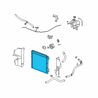 OEM 2008 Cadillac SRX Radiator Assembly Diagram - 19130397