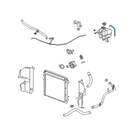 OEM Cadillac SRX Radiator Surge Tank Overflow Hose Diagram - 25757865