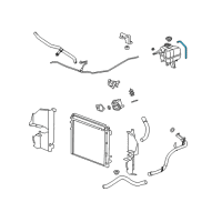 OEM 2009 Cadillac SRX Radiator Surge Tank Overflow Hose Diagram - 25757865