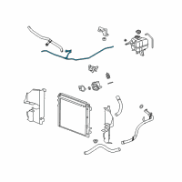 OEM 2009 Cadillac SRX Radiator Surge Tank Inlet Hose Diagram - 19130184