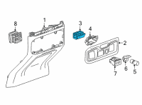 OEM 2020 Chevrolet Silverado 3500 HD Seat Heat Switch Diagram - 84819558