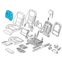 OEM 2013 BMW ActiveHybrid 3 Heating Element, Basic Backrest Diagram - 64-11-7-243-563