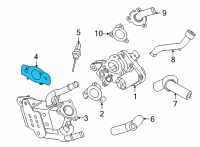 OEM 2022 Hyundai Santa Fe Gasket-EGR Pipe Diagram - 28491-2M800