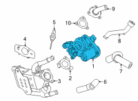 OEM Kia Sorento Exhaust Gas Recirculation Valve Assembly Diagram - 284102M419