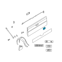 OEM Nissan D21 Rear Gate Handle Diagram - 90606-8Z360