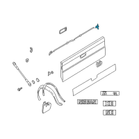 OEM 1998 Nissan Frontier Lock Assembly-Rear Gate,Right Diagram - 90502-8Z400