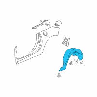OEM 2008 Pontiac Solstice Wheelhouse Liner Diagram - 25975692