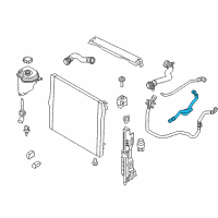 OEM 2018 BMW X5 Radiator Upper-Thermostat Hose Diagram - 17-12-8-514-222