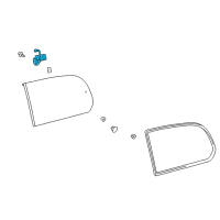 OEM Lexus LX470 Motor Assy, Rear Vent Window Diagram - 85770-60020