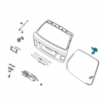 OEM BMW 323i Left Trunk Lid Hinge Diagram - 41-62-8-232-871